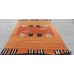 R4661 Contemporay Tibetan Woolen Rug on rust orange color 6' x 9' Handmade in Nepal